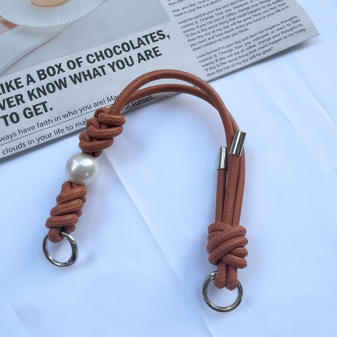 Elegant Knotted Leather Keychain Holder Kalsten