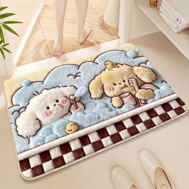 Cute Plush Cartoon Bathroom Mat