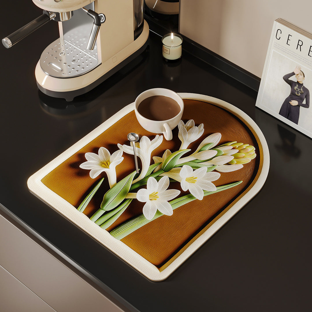 Decorative Floral Kitchen Mat Kalsten