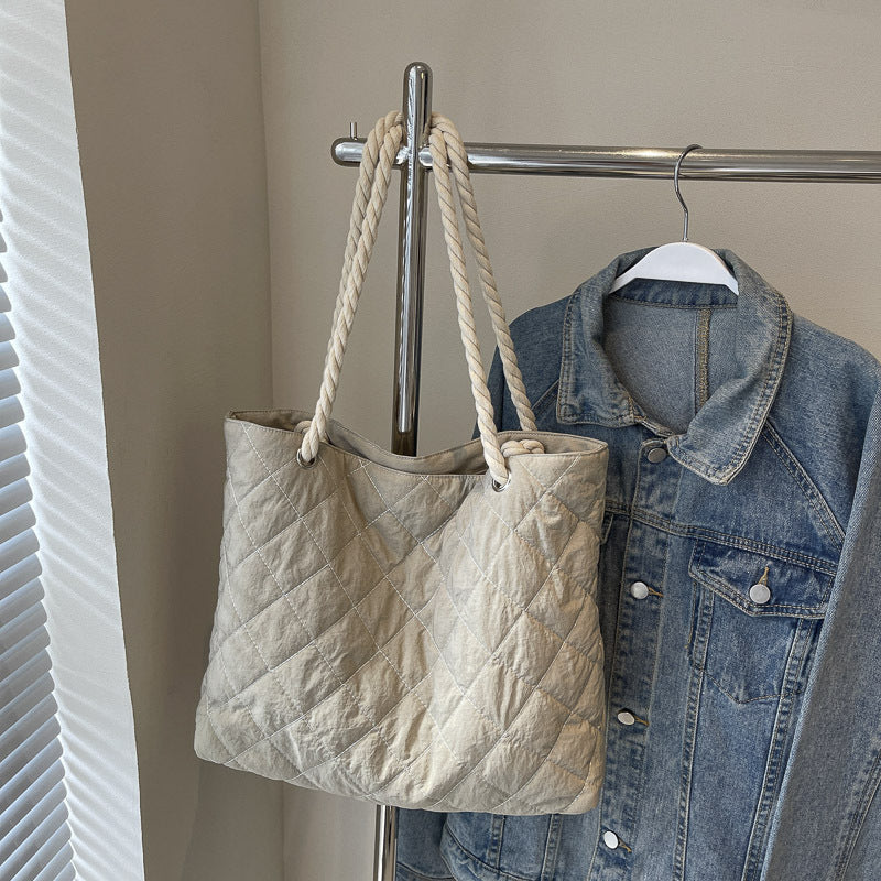 Quilted Beach Tote Bag
