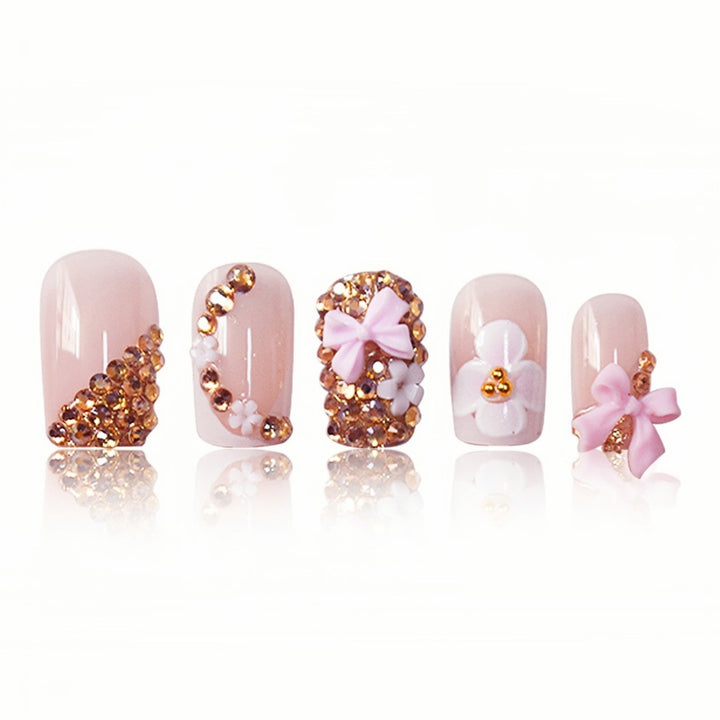 Floral Design Press-On Nails Kalsten