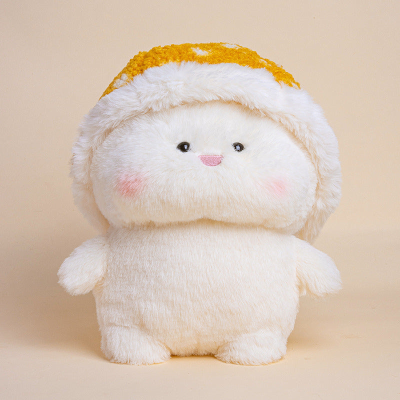 Plush Mushroom Buddy Collectible with Removable Faux-Fur Cap and Ultra-Soft Body Kalsten