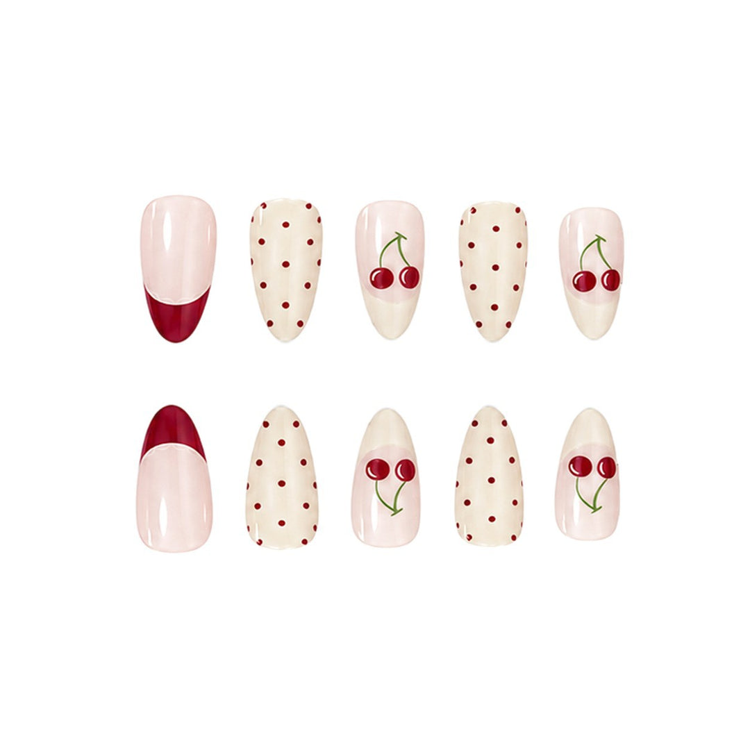 Cherry-Themed Nail Art Enhancements Kalsten