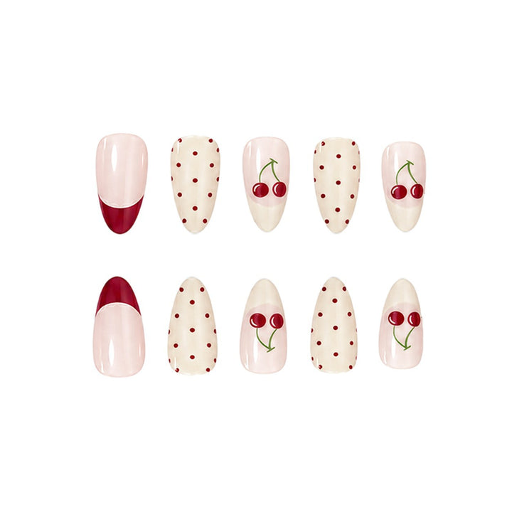 Cherry-Themed Nail Art Enhancements Kalsten