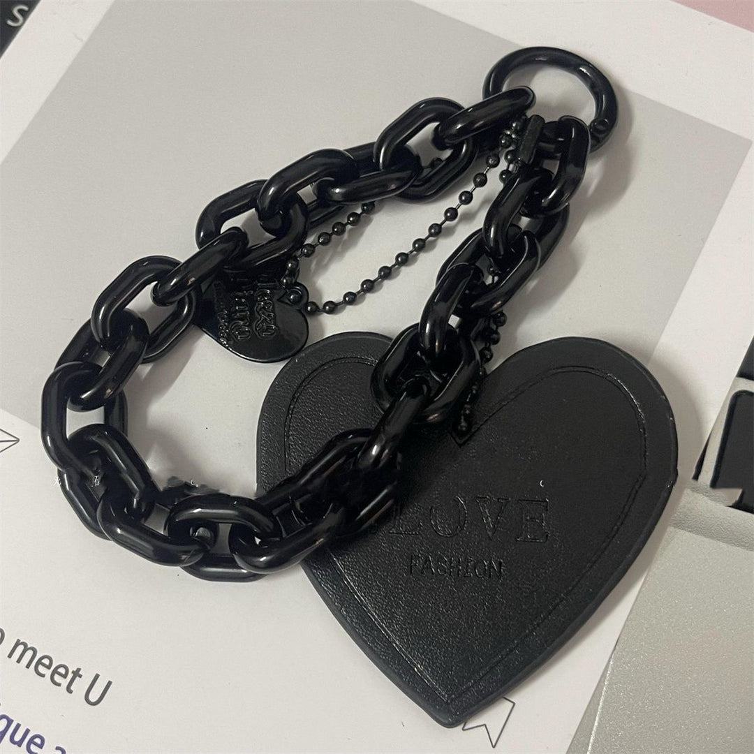 Heart-Shaped Charm Chain Keychain Kalsten