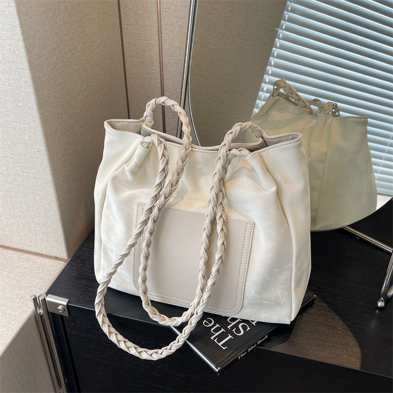 Fashionable Braided Handle Tote Bag Kalsten