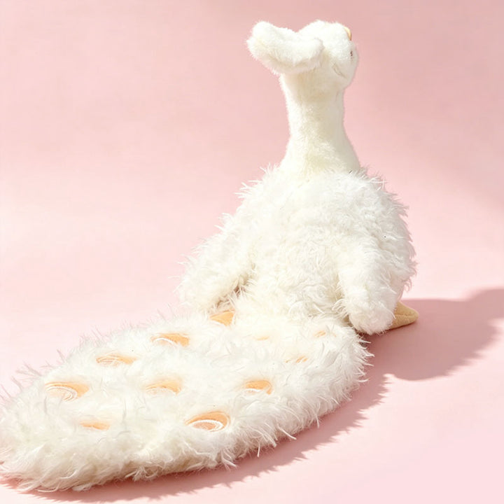 Plush Sitting Peafowl Comforter with Oversized Fluffy Tail Kalsten