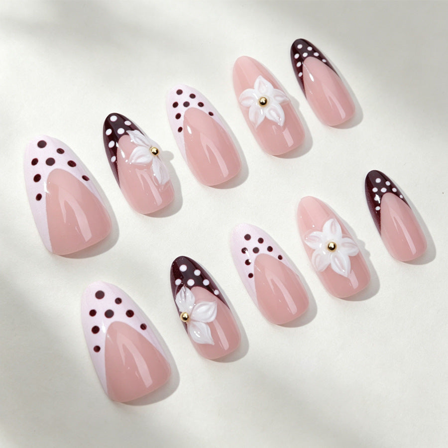 Artistic Floral Stiletto Press-On Nails Kalsten