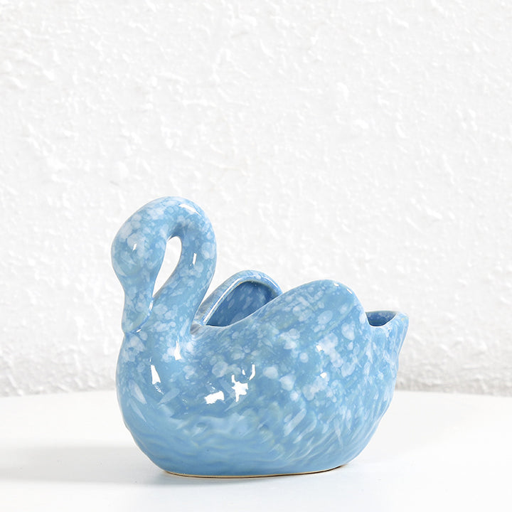 Decorative Ceramic Swan Planter Kalsten