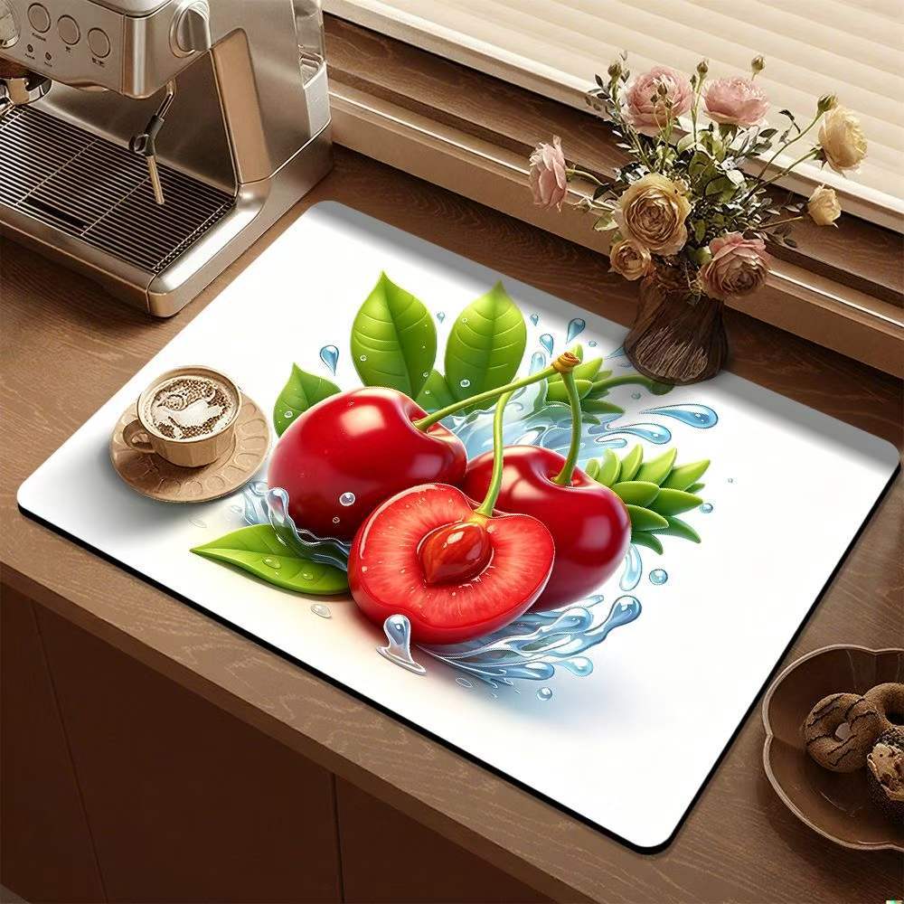 Lemon-Themed Decorative Kitchen Mat Kalsten