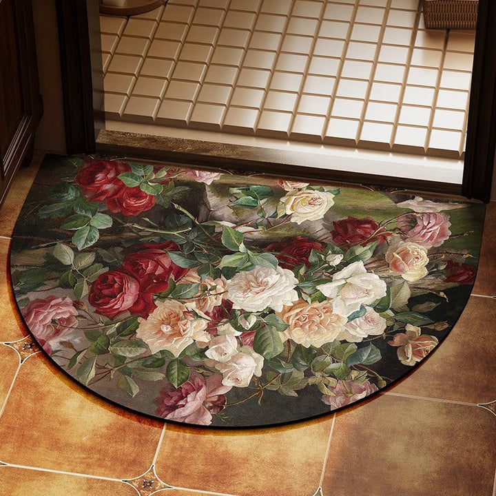 Decorative Floral Print Doormat