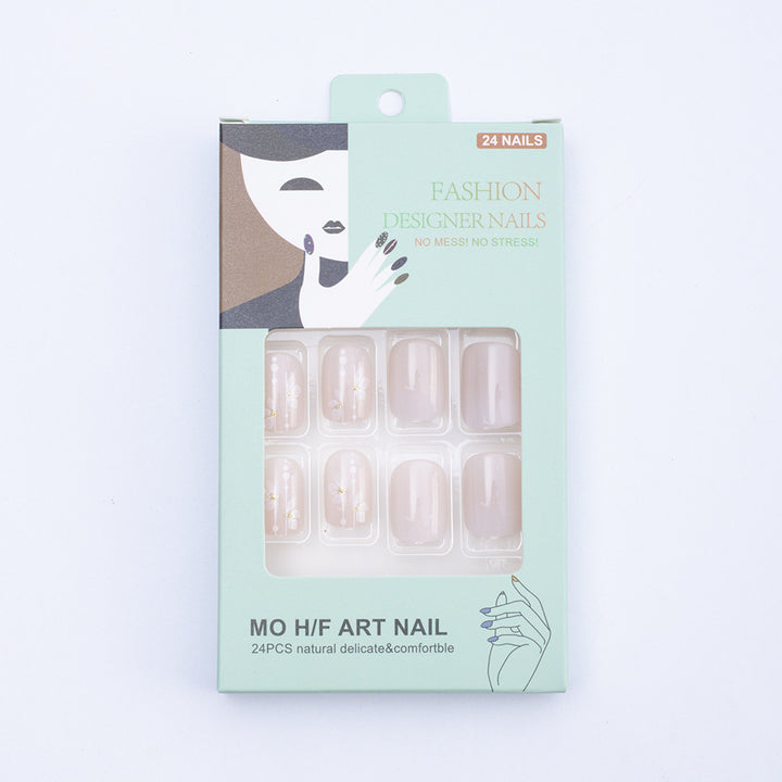Delicate artificial nails with floral details Kalsten