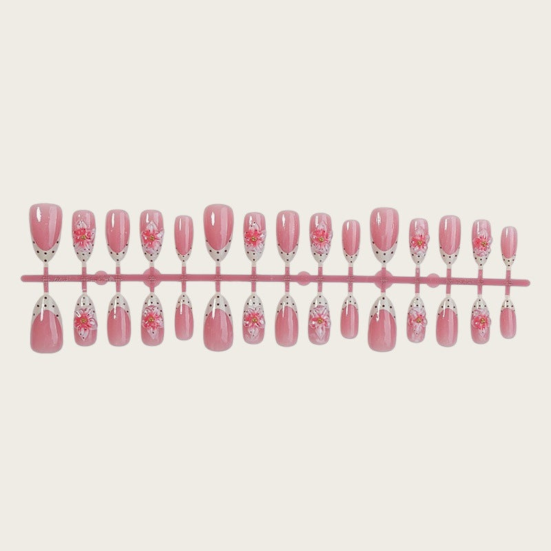 Decorative Floral Press-On Nail Set Kalsten