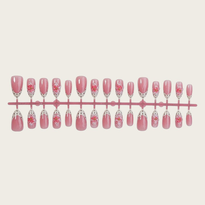 Decorative Floral Press-On Nail Set Kalsten