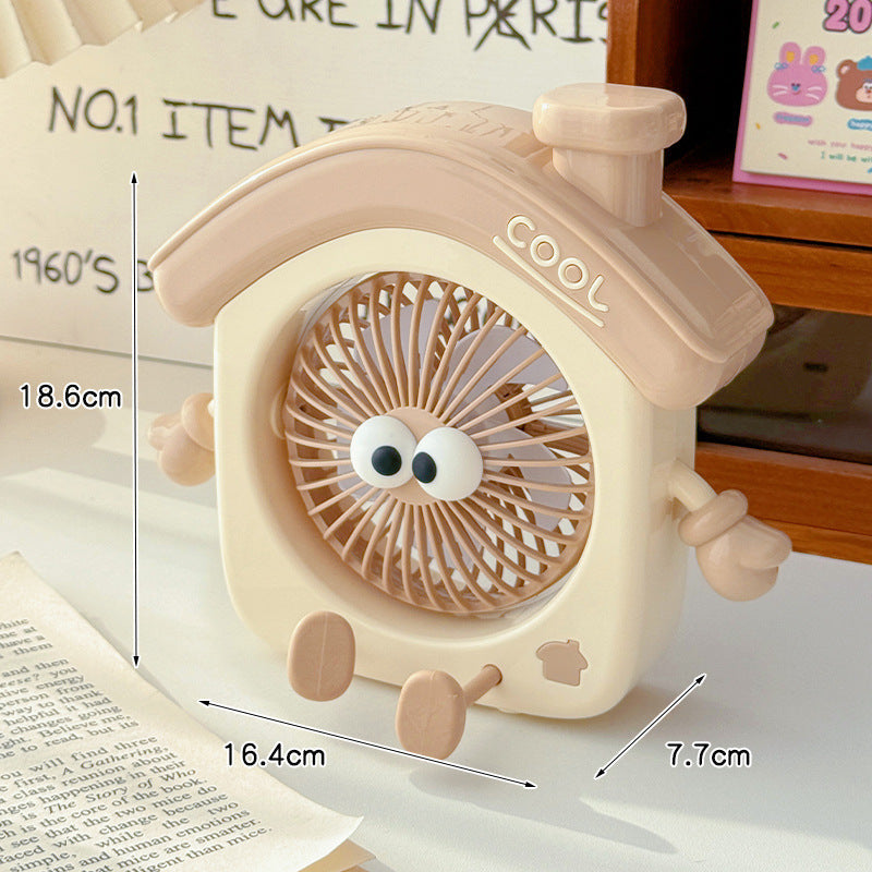 Ladies Portable Mini Table Fan with Cute Character Design Kalsten