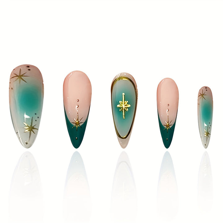Artistic Geometric Pointed Nail Art Kalsten
