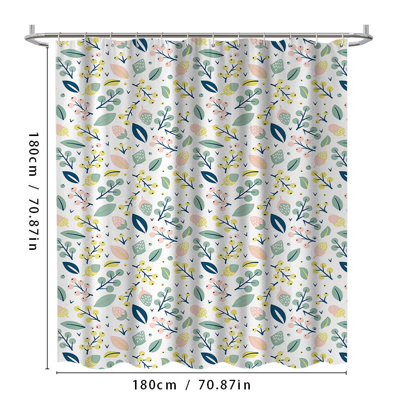 Floral Print Shower Curtain Kalsten