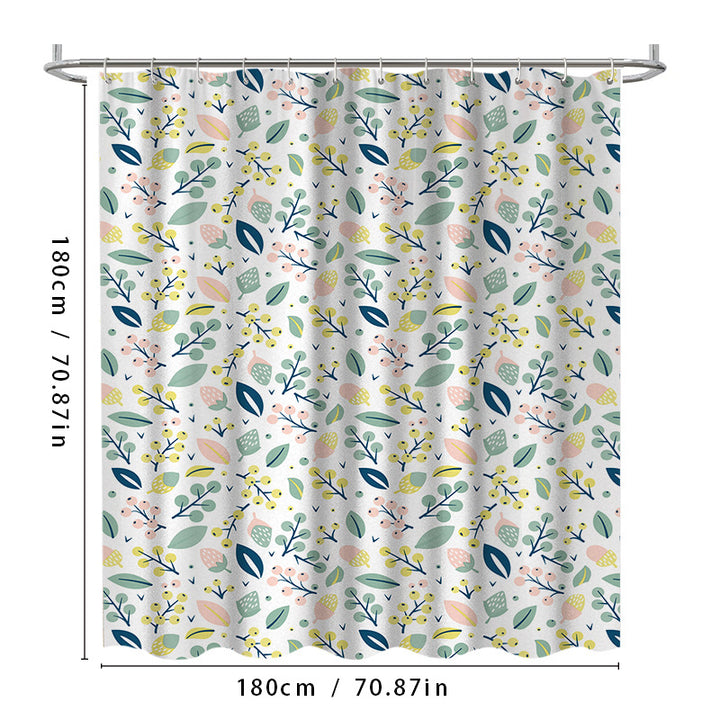 Floral Print Shower Curtain Kalsten