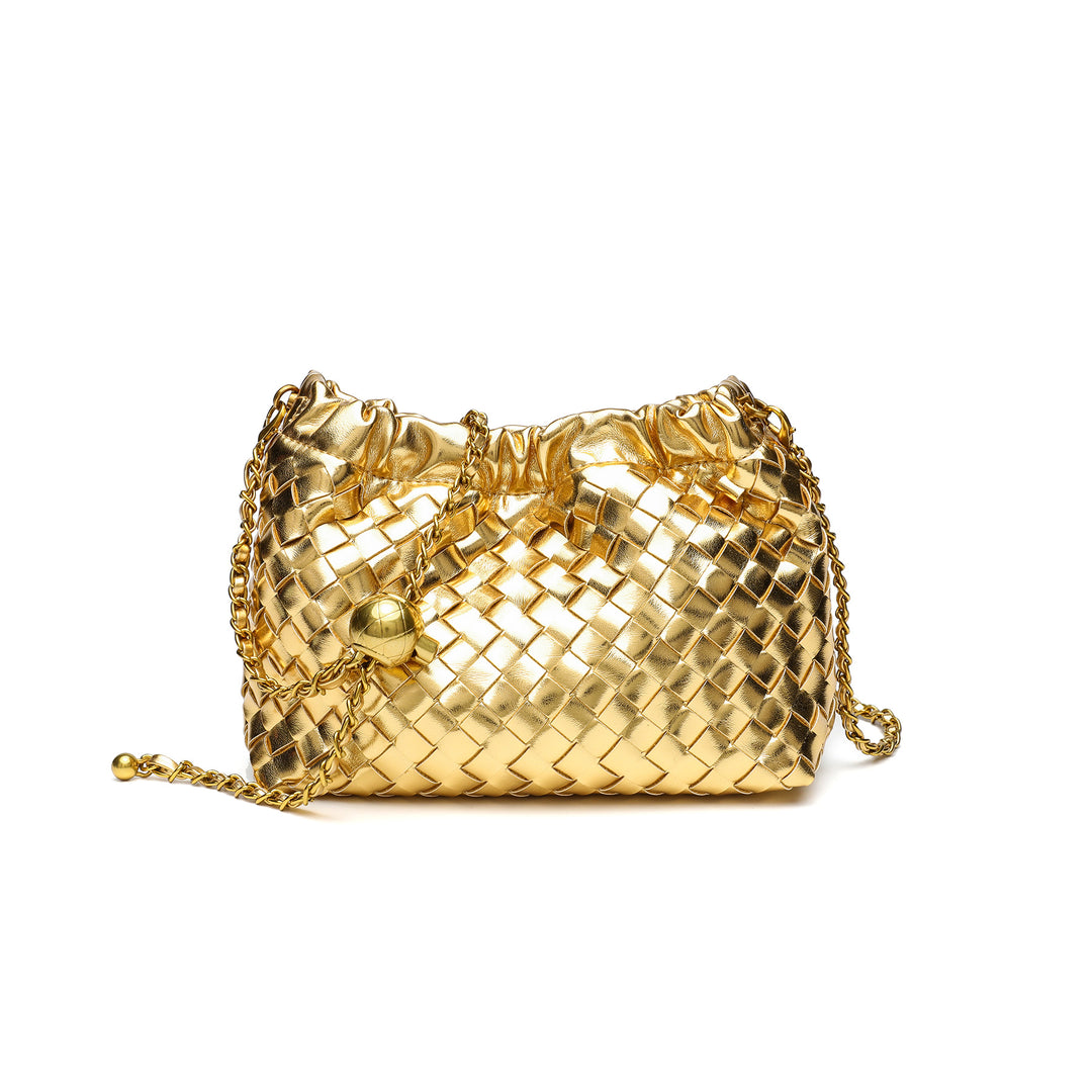 Woven Leather Evening Purse Kalsten