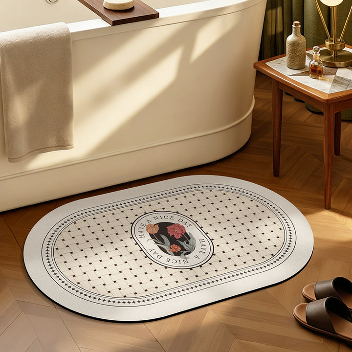 Botanical Design Bath Mat Kalsten
