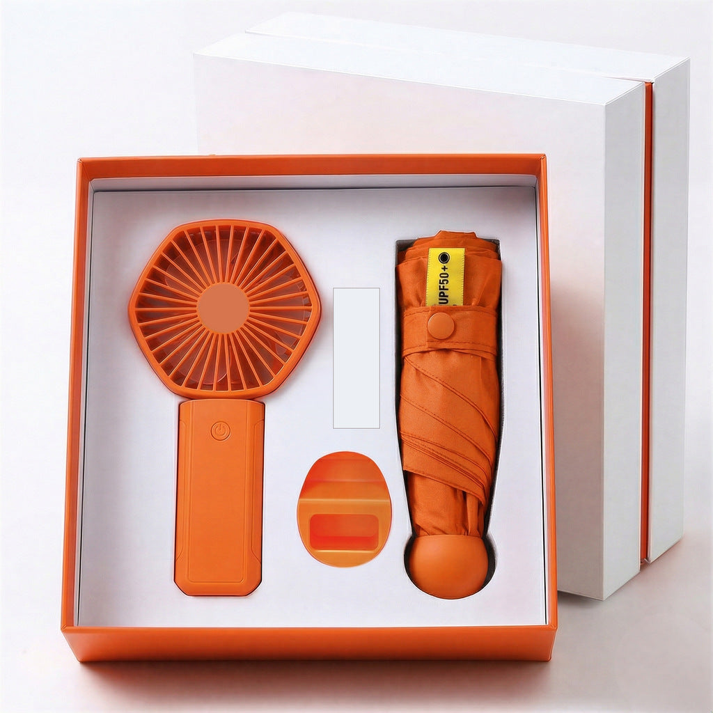 Ladies Multifunctional Set of Portable Fan and Umbrella Kalsten