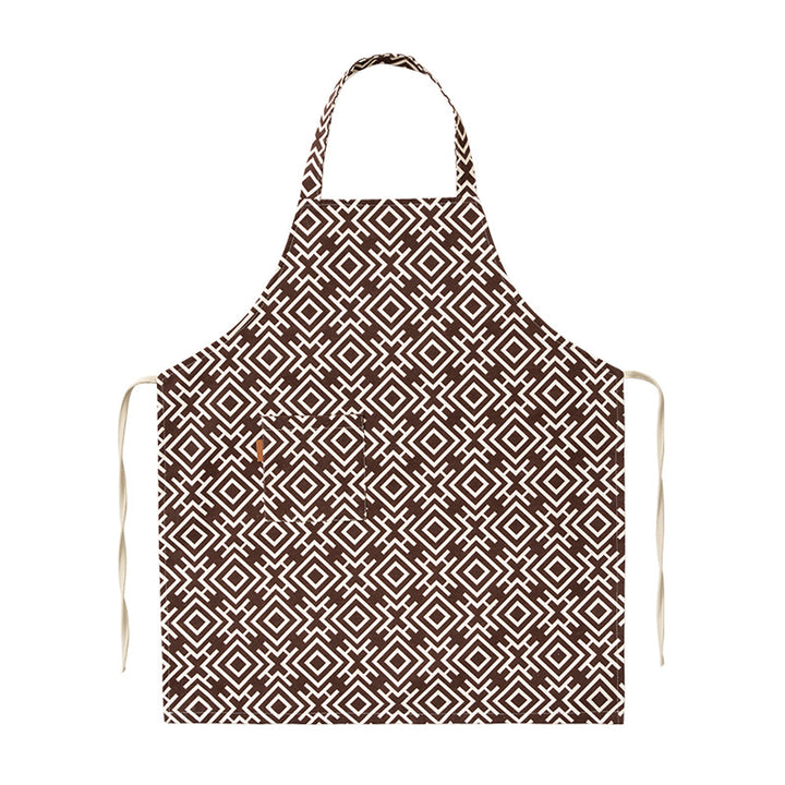 Cotton-linen cooking apron with pocket and adjustable neck strap Kalsten