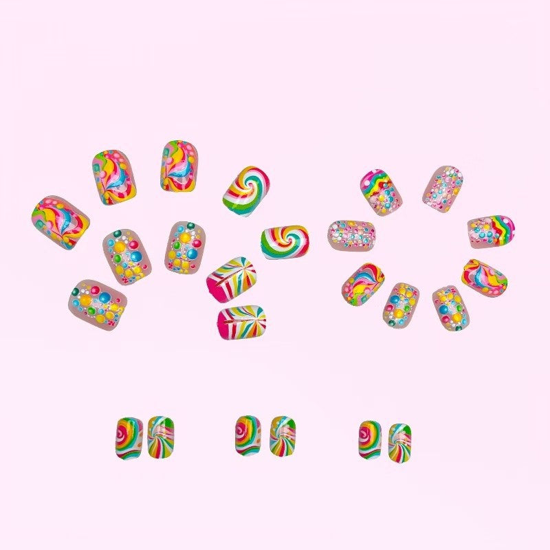 Artistic Candy Swirl Nail Art Set