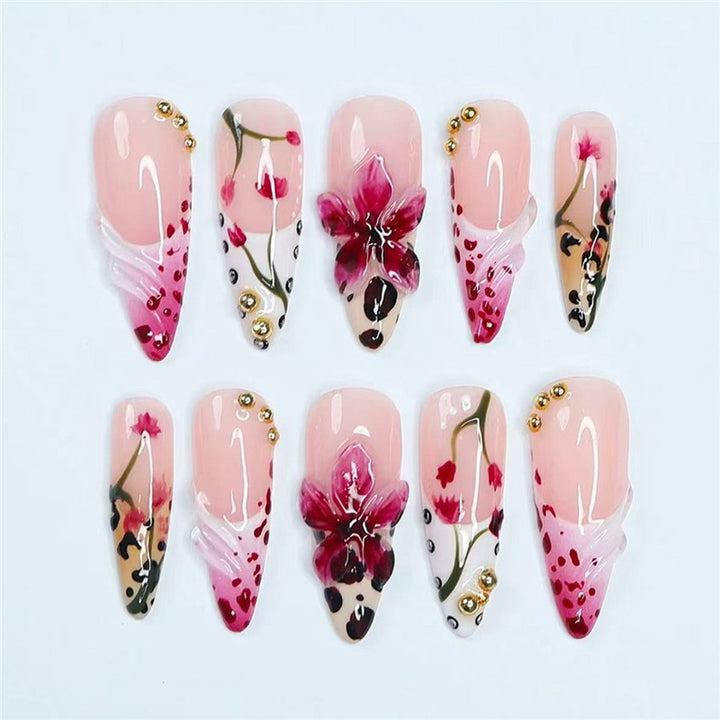 Premium Floral Acrylic Nail Art Set Kalsten