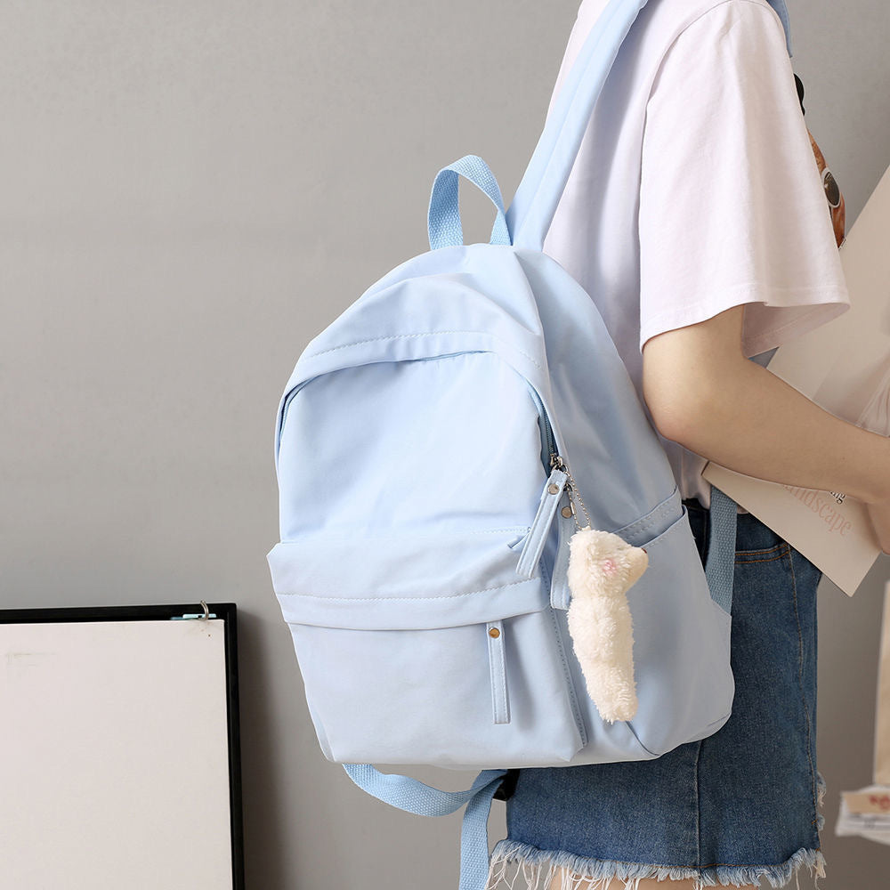 Casual Backpack with Plush Keychain Kalsten