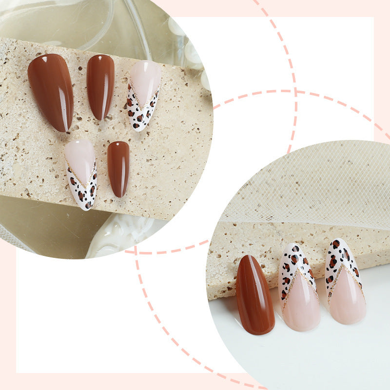 Decorative Press-On Nail Set with Unique Patterns kalsten
