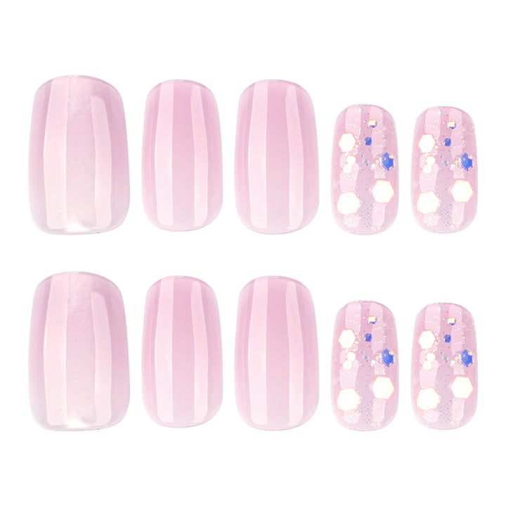 Elegant artificial nails with glitter details Kalsten