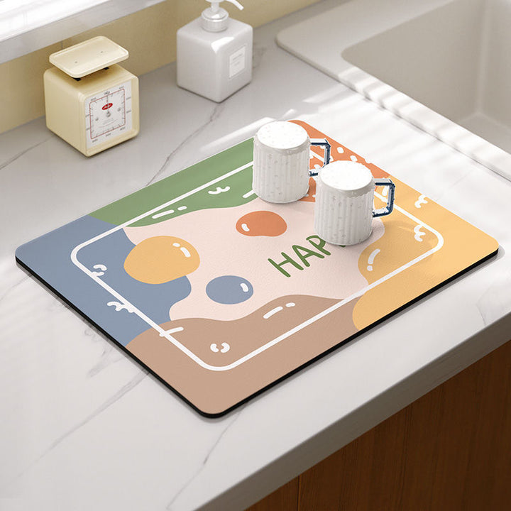 Modern Checkerboard Pattern Kitchen Mat