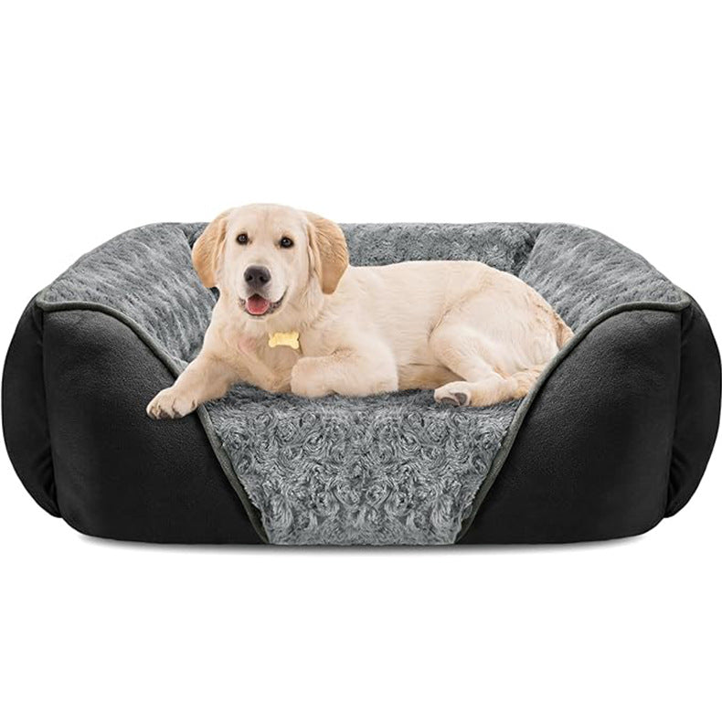 Orthopedic Plush  Couch   Dog Bed