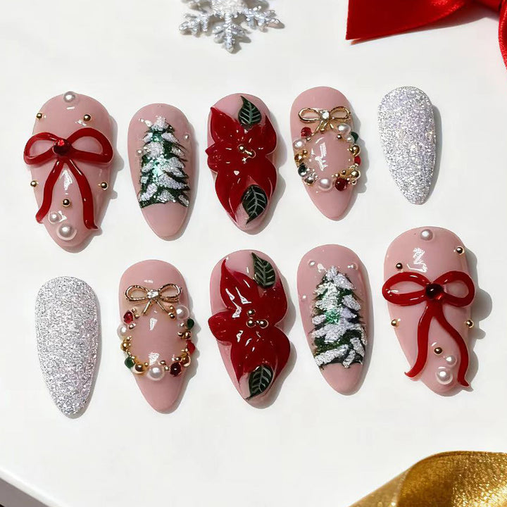 Festive Themed Press-On Nail Art Set