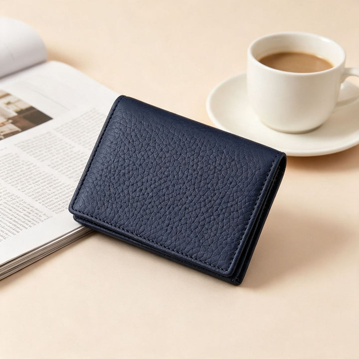 Textured Leather Credit Card Holder