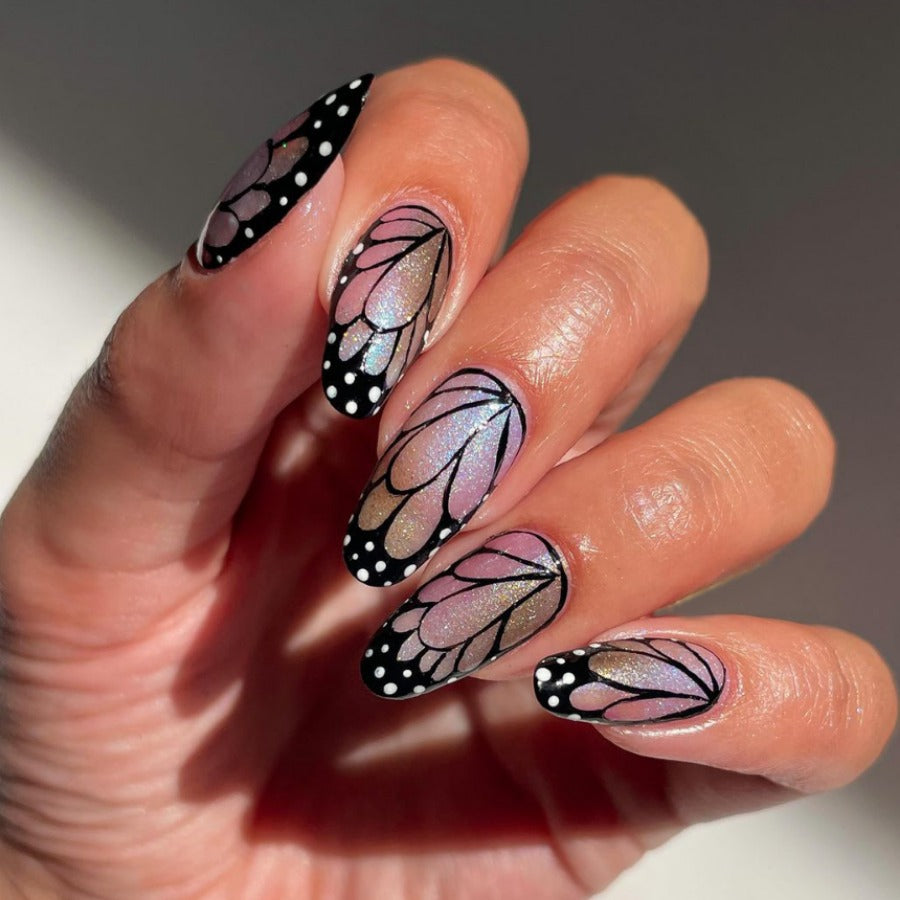 Artistic Butterfly Design Press-On Nails Kalsten
