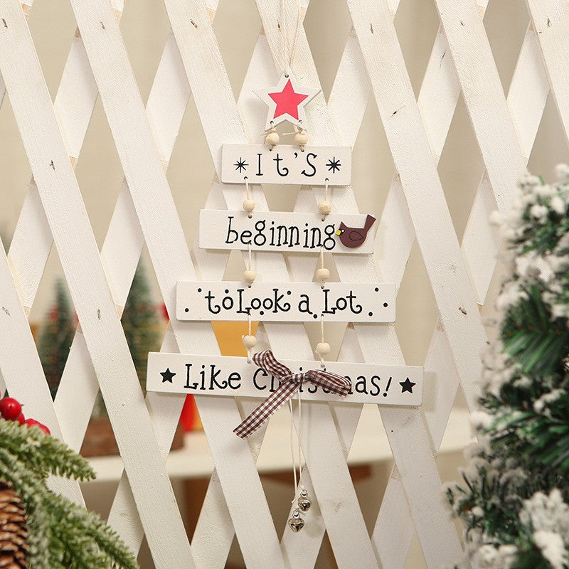 Decorative wooden sign with Christmas greeting Kalsten