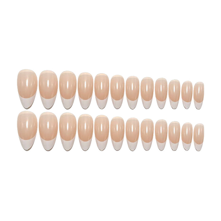 Artificial nails with elegant French style and classic design Kalsten