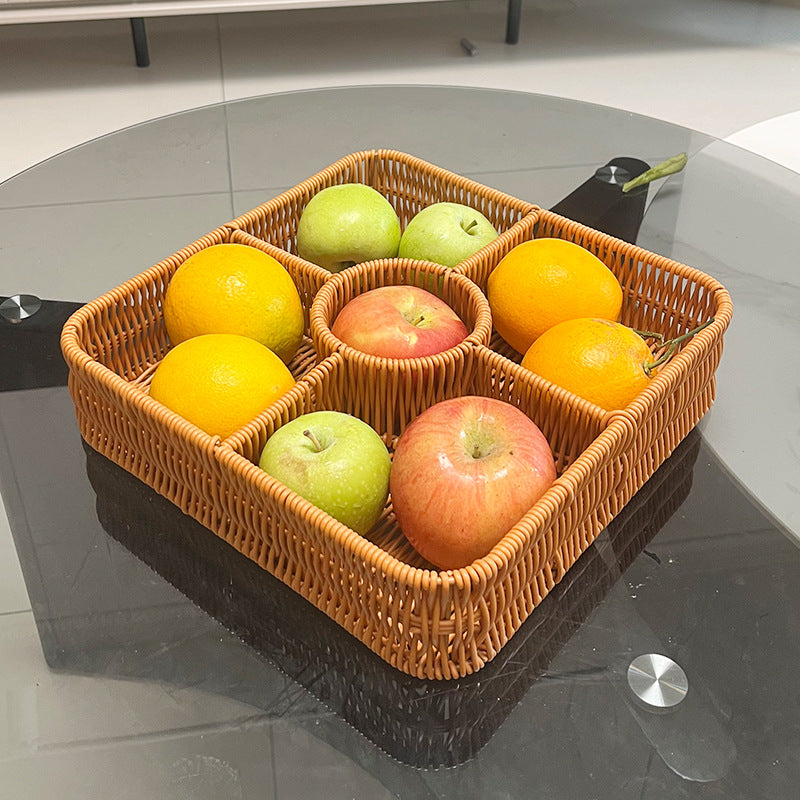 Multi-Compartment Woven Fruit Basket Kalsten