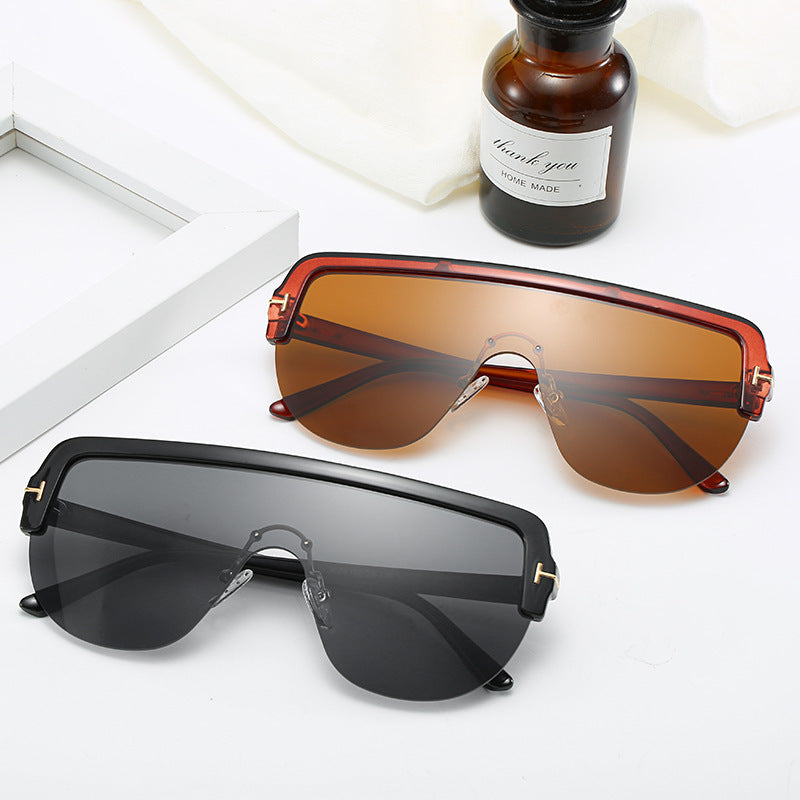 Contemporary Full-Frame Shield Sunglasses Kalsten
