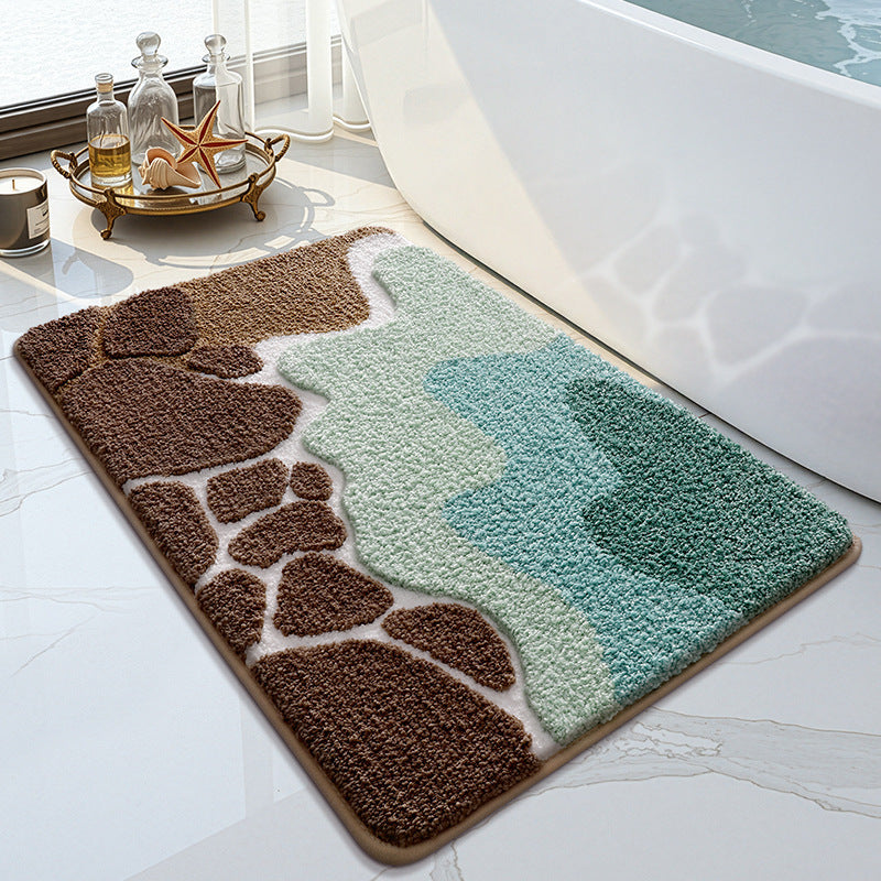 Coastal Beach-Themed Bath Mat Kalsten