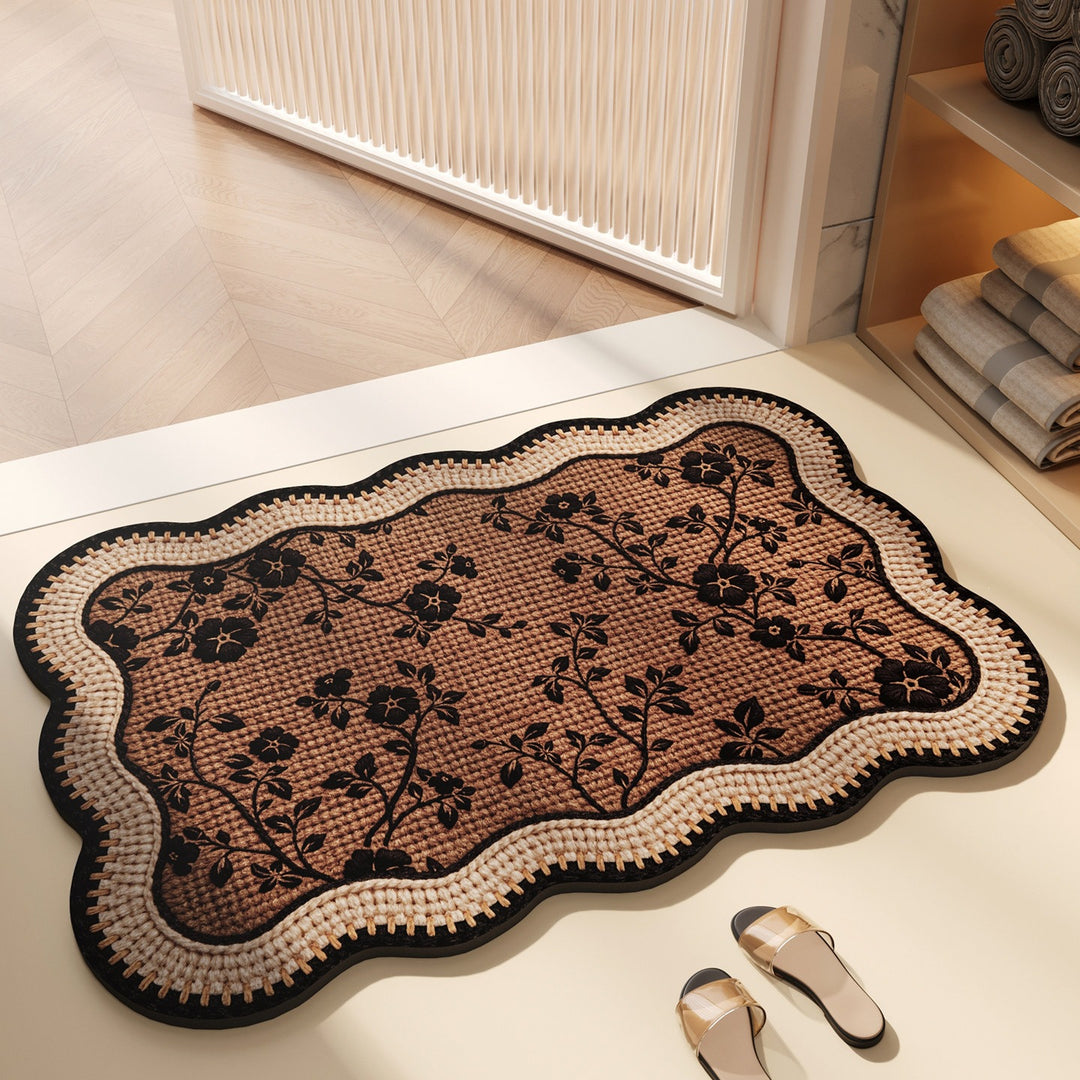 Floral Design Bath Mat