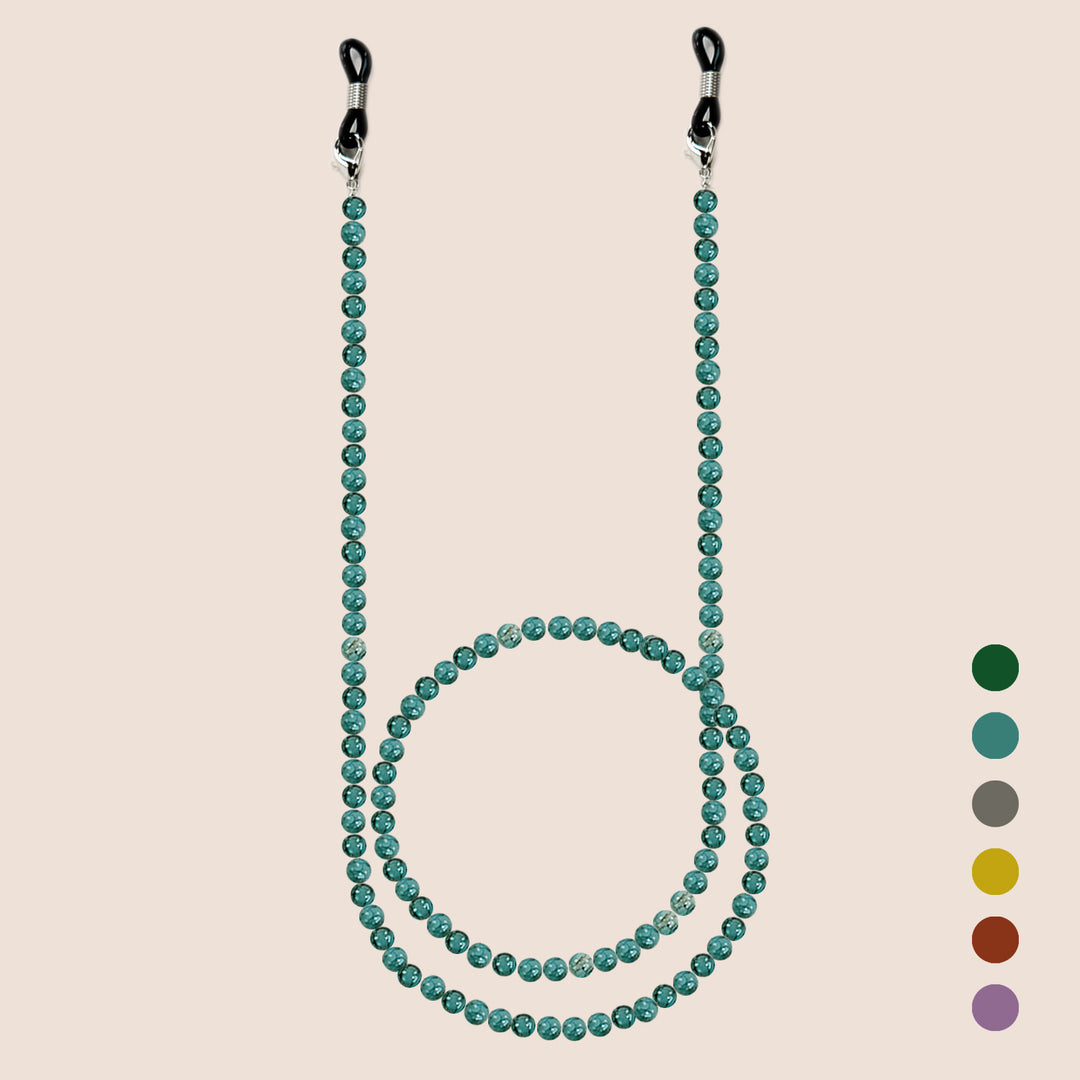 Natural Amethyst Beaded Eyewear Chain Kalsten
