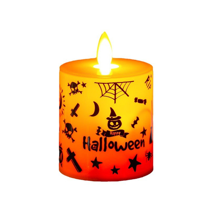 LED decorative candle with Halloween motif