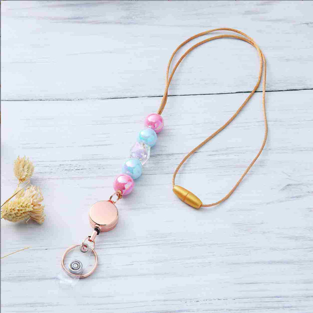 Decorative Beaded ID Badge Lanyard Kalsten