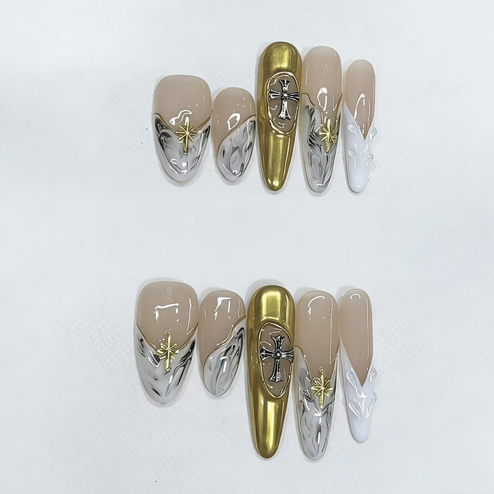Stylish Artistic Press-On Nail Set Kalsten