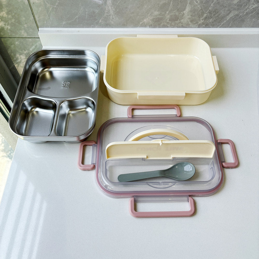 Multi-Compartment Stainless Steel Meal Prep Box