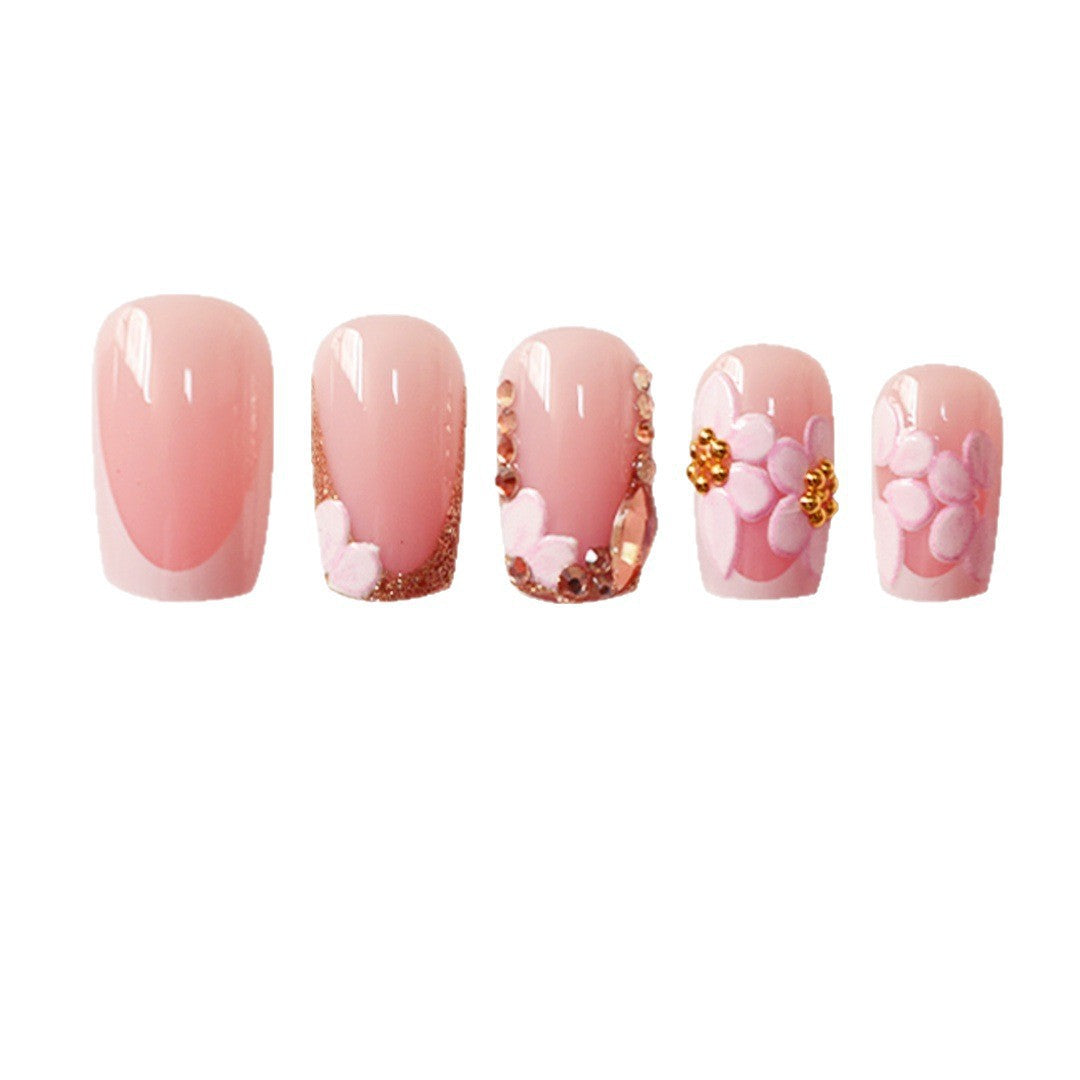 Chic Floral Press-On Nail Art Extensions Kalsten