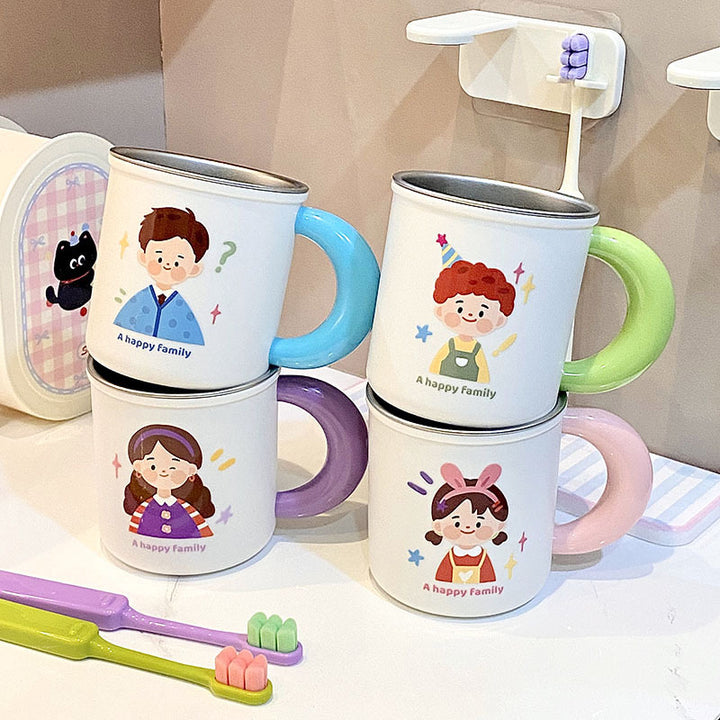 Stainless steel mug with funny family motif Kalsten