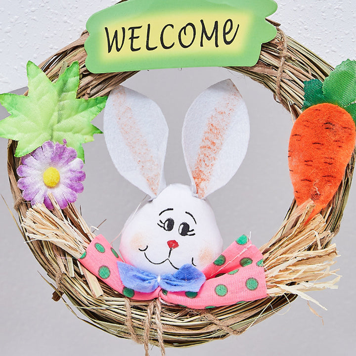 Decorative Bunny Welcome Wreath
